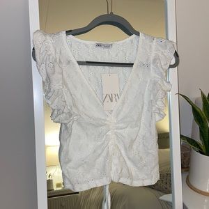 Zara eyelet top